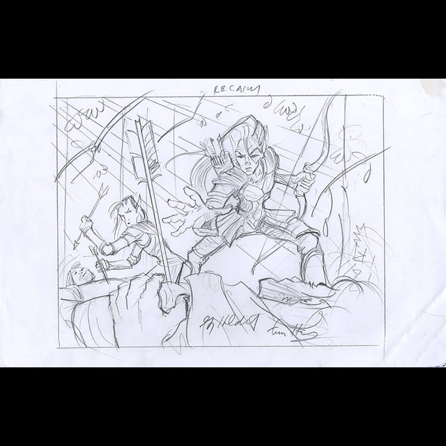 Magic the Gathering: Reclaim, Preliminary Rough Sketch (A) - Greg and Tim Hildebrandt - 115673 Comic Art