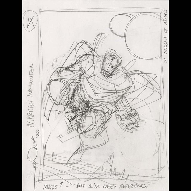 119061 - $175 - Walt Simonson - Superman as Martian Manhunter Comic Art