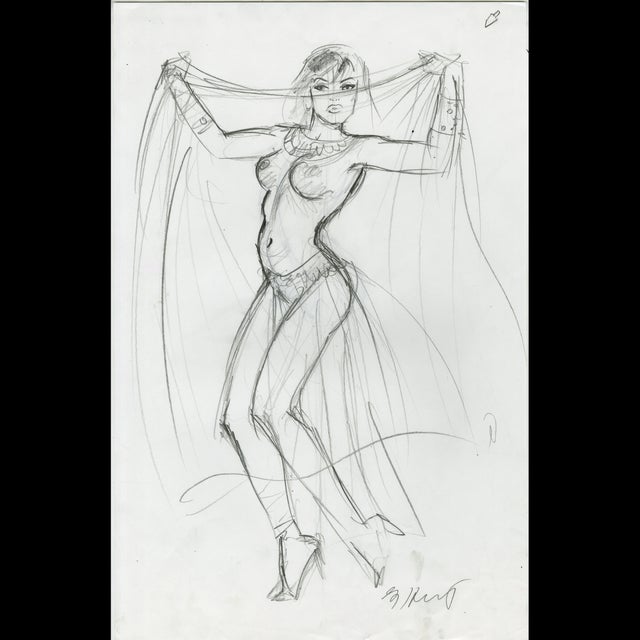 Pinup Sketch - 7 Vails - Preliminary � Greg Hildebrandt � 116545 Comic Art