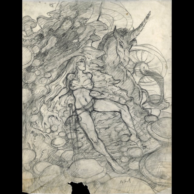 1981 Initial Sketch for Angel of the Gods - Greg Hildebrandt - 119637 Comic Art