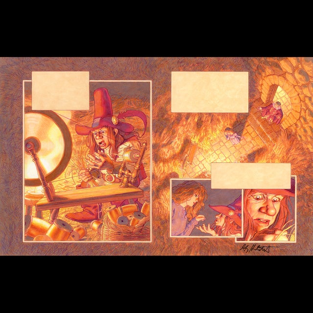 Grimms Fairy Tales 1993  Rumpelstiltskin pg. 3-4 - Greg Hildebrandt - 107195 Comic Art