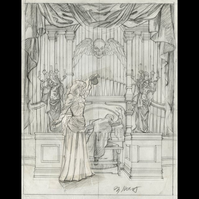 Phantom of the Opera - Christine Unmasks the Phantom - Sketch #2 - Greg Hildebrandt - 122384 Comic Art