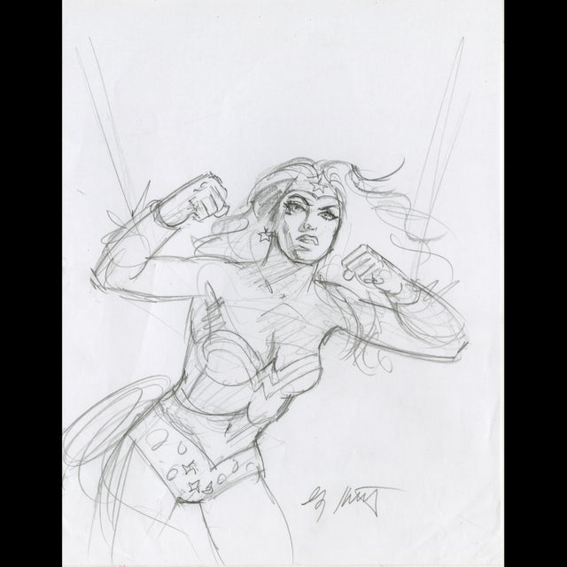 Wonder Woman - DC Comic Sketch - Greg Hildebrandt - 122203 Comic Art