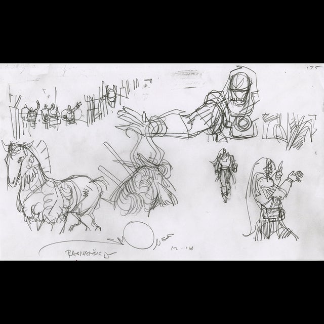 117386 - Walt Simonson - Ragnarok Character Sketches Comic Art