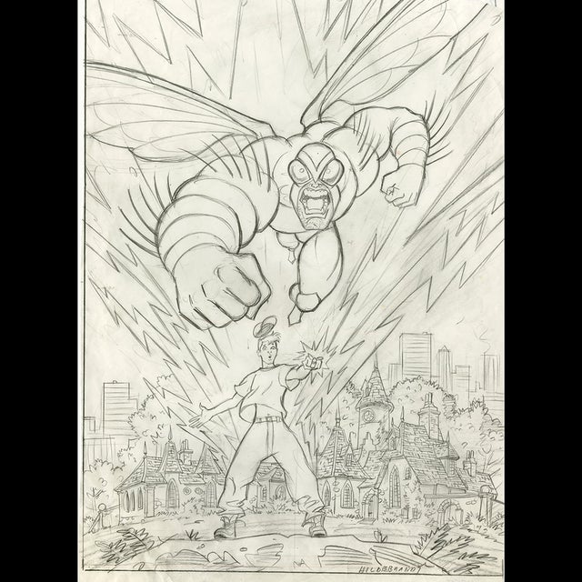 The Fly Transformation Poster Concept, Pre-Production Sketch by Greg and Tim Hildebrandt - 114235 Comic Art