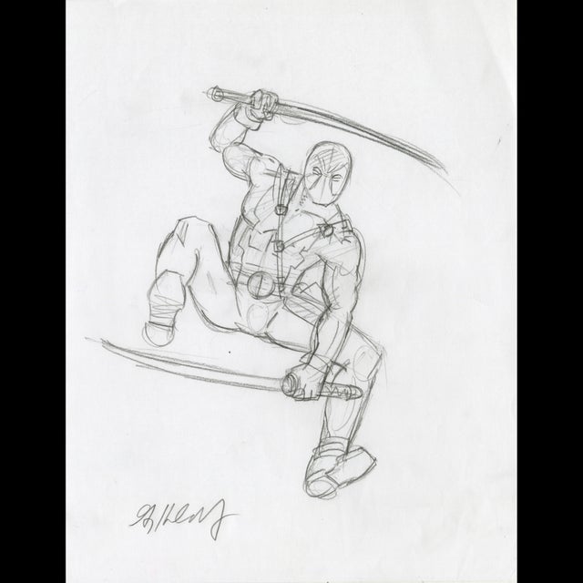 Deadpool Sketch - Greg Hildebrandt - 122210 Comic Art
