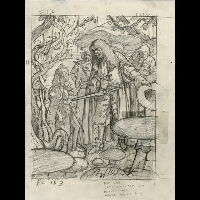 Peter Pan, The Elegant Captain Hook - Preliminary Drawing - Greg Hildebrandt - 116817 Comic Art