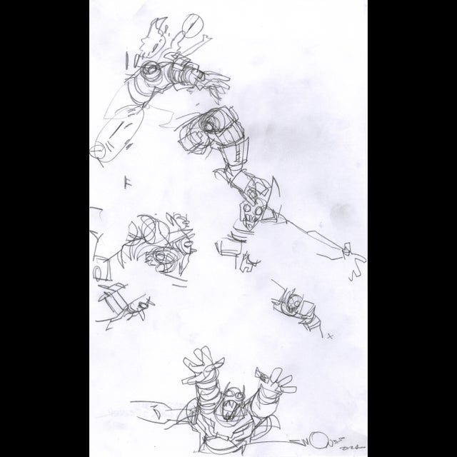 Parademons - New Gods 2 - Cover Sketch - Walt Simonson - 120449 Comic Art