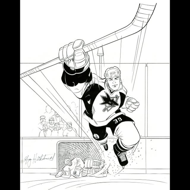 Early 80's Hockey Advertisement - Greg Hildebrandt - 109551 Comic Art