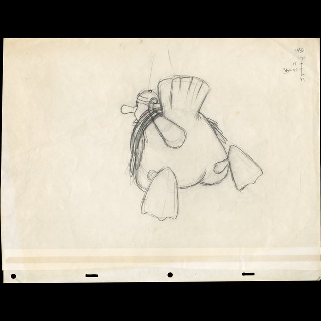 121919 - Disney Animation Orville Back Sketch Comic Art