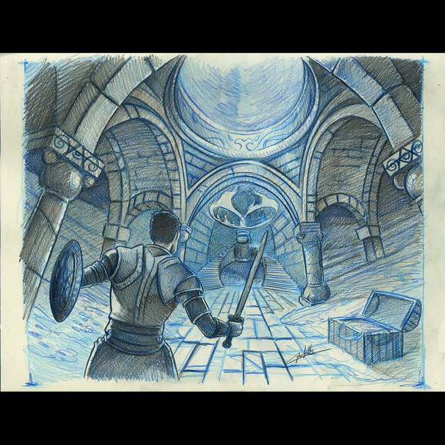 Magic: The Gathering, Virtue of Loyalty, Final Sketch - Keith Garletts Comic Art