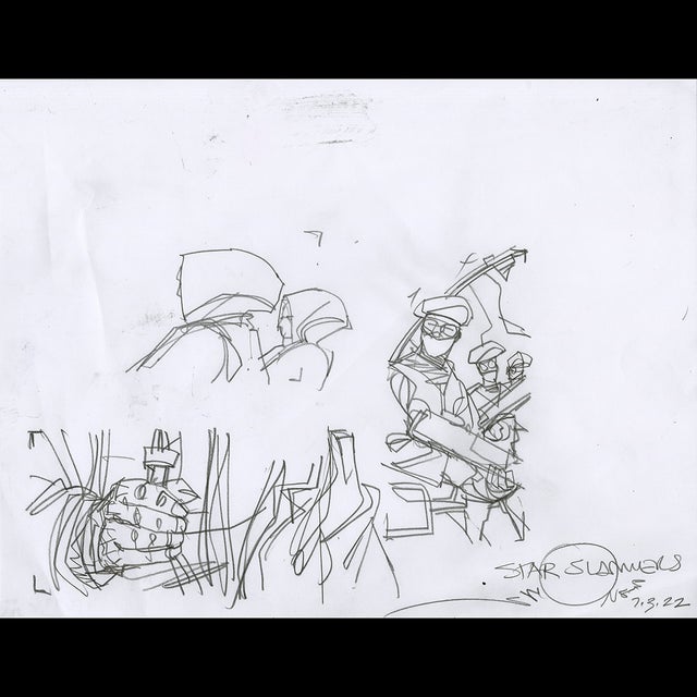 116796 - Walt Simonson - Star Slammers Comic Art
