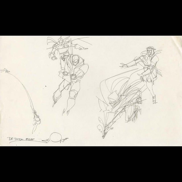 119132 - $200 - Walt Simonson - Dr. Doom Fight Comic Art