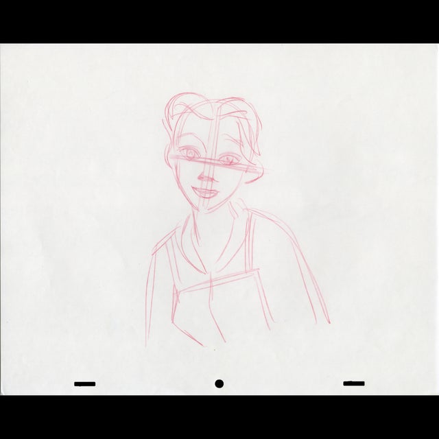 121923 - Disney Animation Belle Sketch Comic Art