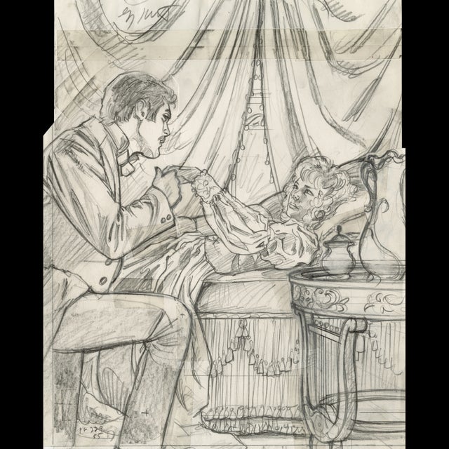 Phantom of the Opera - The Lovers Reunite - Developed Sketch - Greg Hildebrandt - 122382 Comic Art