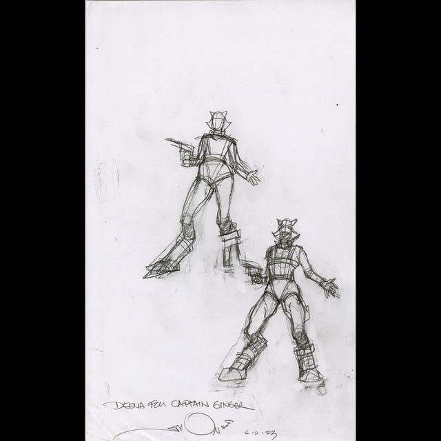 116751 - Walt Simonson - Deena for Captain Ginger Comic Art