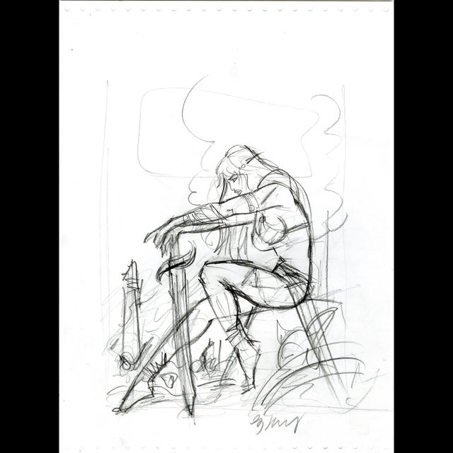 Nightfire, Preliminary Cover/Poster Rough - Greg Hildebrandt Comic Art