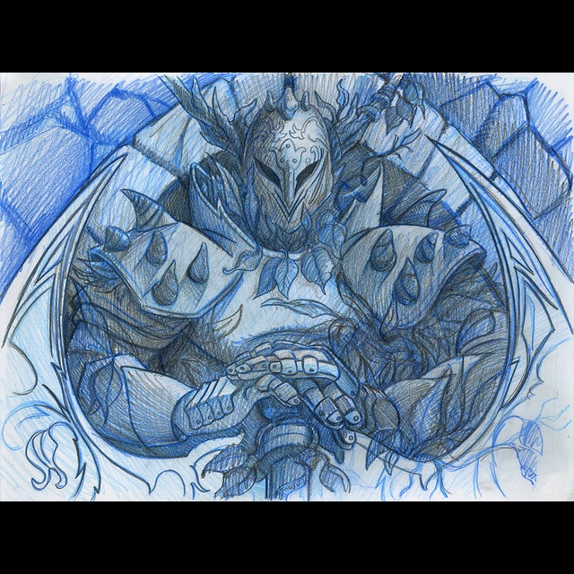 Magic: The Gathering, Mosswood Dreadknight - Final Drawing - Keith Garletts Comic Art
