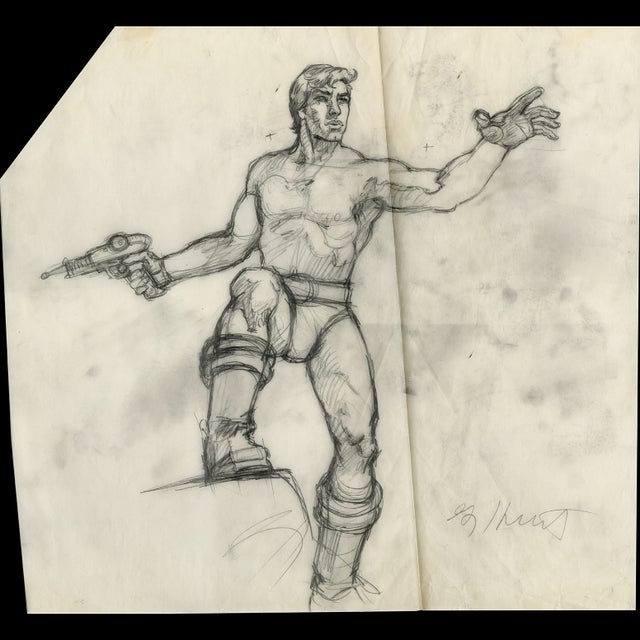The Great Hero Naran - 1982 Atlantis Sketch - Greg Hildebrandt - 122884 Comic Art