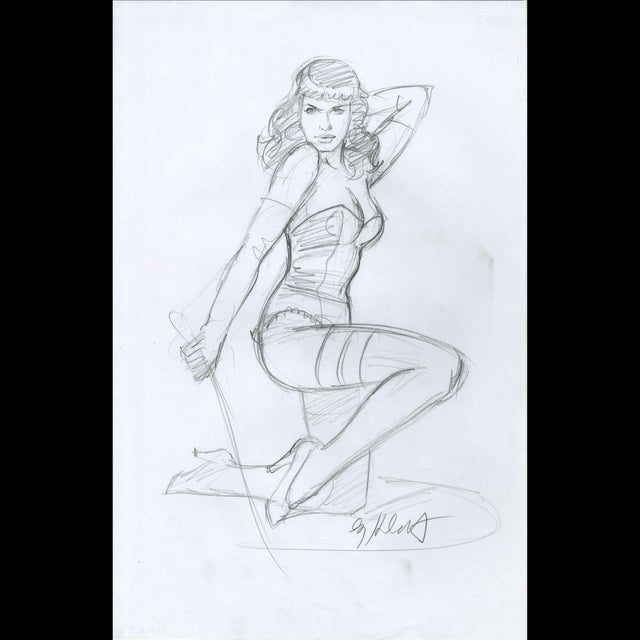 Pinup Sketch - American Beauties - Bettie 2 - Preliminary Sketch � Greg Hildebrandt � 117187 Comic Art