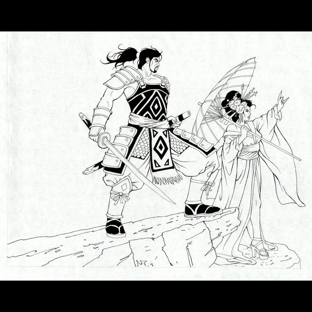 Yakuza - Warrior and Geisha - Greg Hildebrandt - 119505 Comic Art