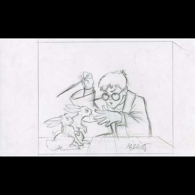 Rabbit Slippers - Harry Potter - Preliminary Sketch - Greg Hildebrandt - 119893 Comic Art