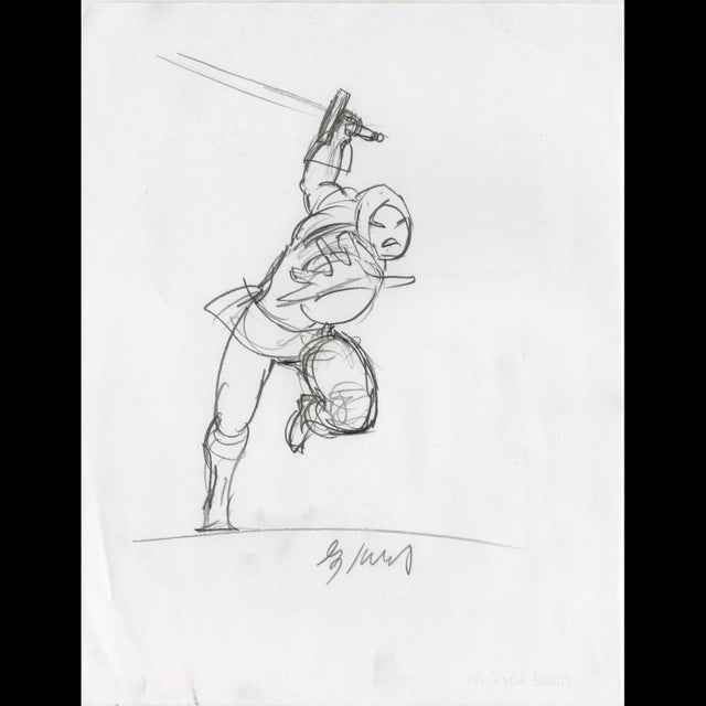 Blood Wraith - '94 Marvel Masterpieces Sketch - Greg Hildebrandt  122373 Comic Art