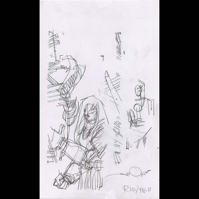 119164 - Walt Simonson - Ragnarok Sketch Comic Art