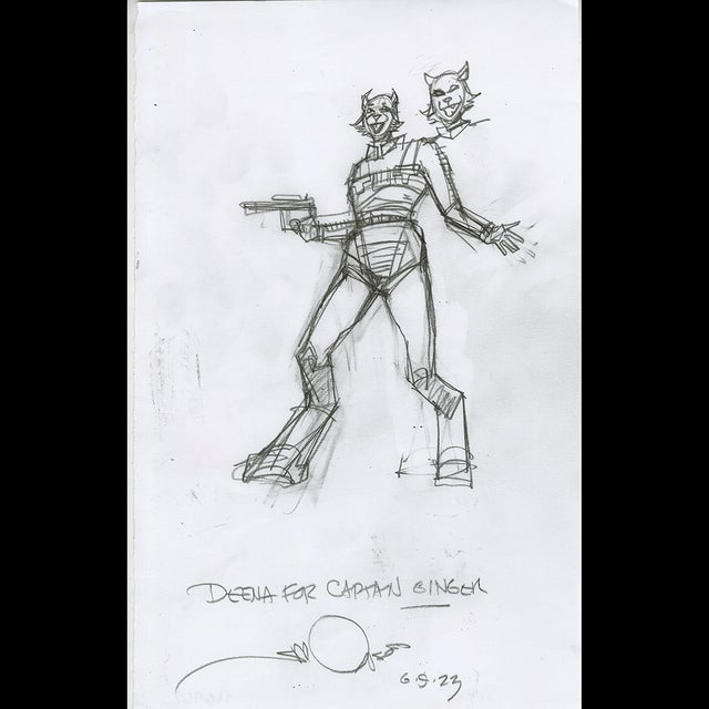 116762 - Walt Simonson - Deena for Captain Ginger Comic Art