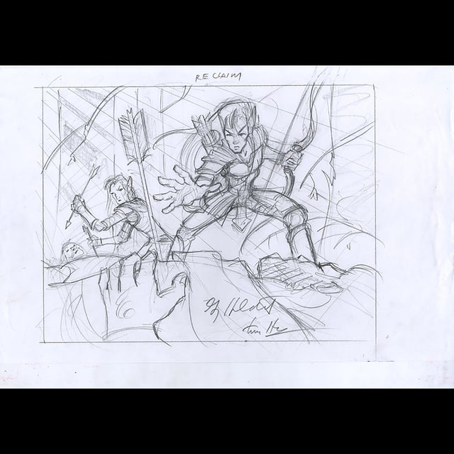 Magic the Gathering: Reclaim - Preliminary Rough (B) - Greg and Tim Hildebrandt - 115672 Comic Art