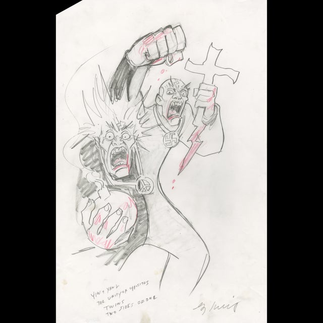 Yin Yang Twins - Original Concept - Greg Hildebrandt - 114106 Comic Art