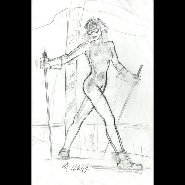 Cross Country 2 - Preliminary Pinup Sketch  Greg Hildebrandt  117087 Comic Art