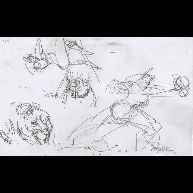 117310 - Walt Simonson - Ragnarok Sketch Comic Art