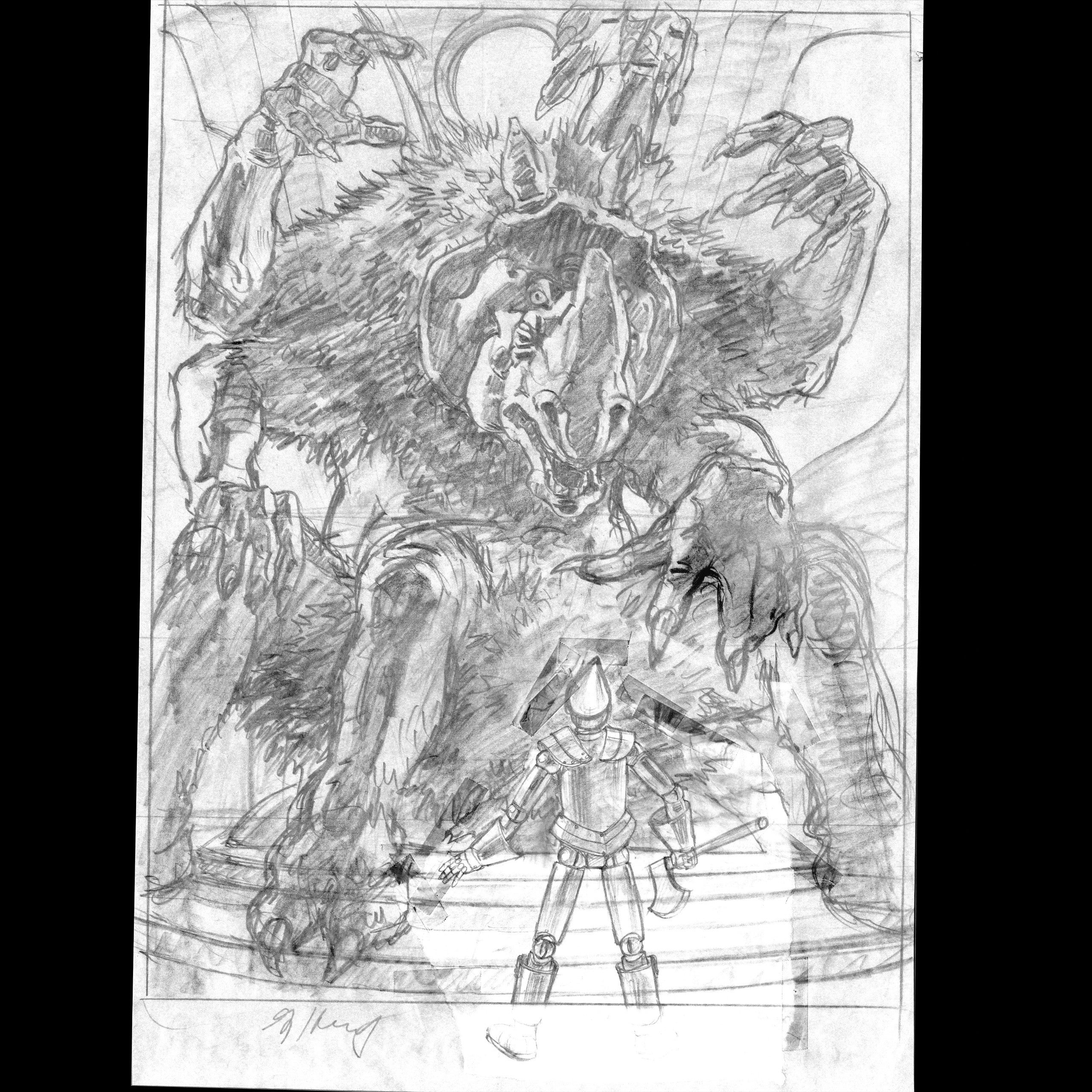 The Wizard of OZ - OZ as a Beast - Sketch - 118246 | The Spiderwebart ...