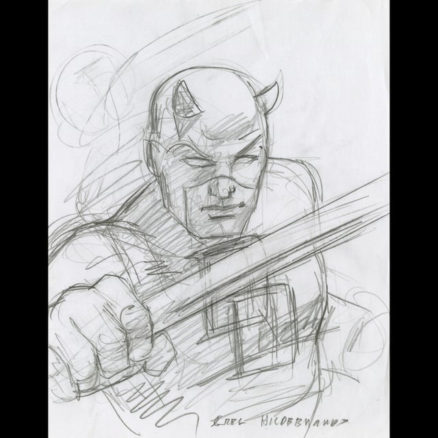 Daredevil - '94 Marvel Masterpieces Sketch - Greg Hildebrandt  122232 Comic Art