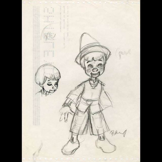 Pinocchio Character Development Sketch - Greg Hildebrandt - 122400 Comic Art