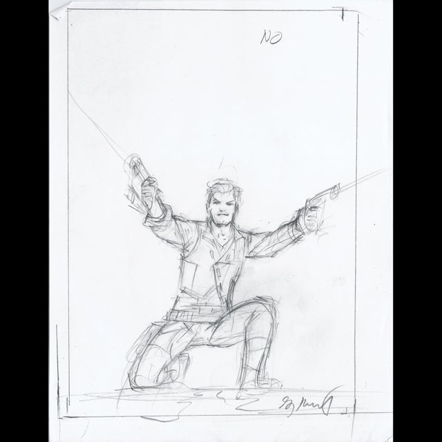 Peter Quill - Star Lord - Guardians of the Galaxy Cover Prelim Sketch - Greg Hildebrandt - 111679 Comic Art