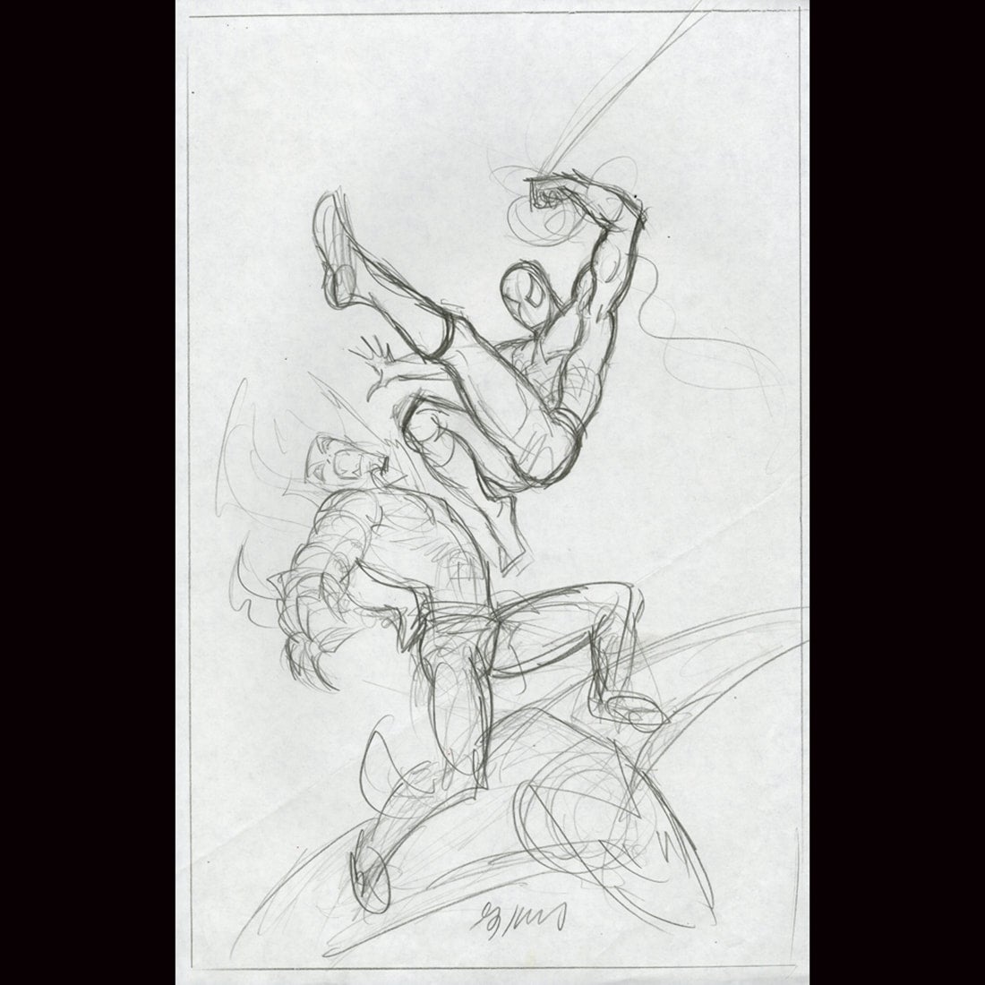 Spider-Man vs The Green Goblin - Preliminary Sketch - Greg Hildebrandt